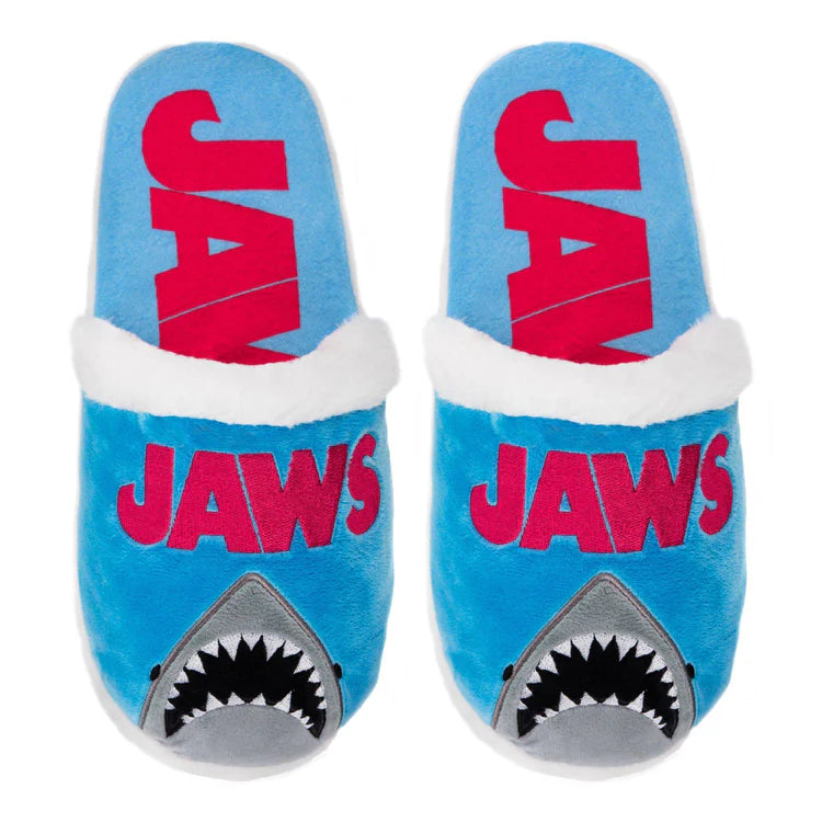 Jaws Fuzzy Slip-On Slippers-Medium